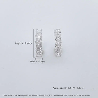2.15 ctw Celestial Round-Cut Lab-Grown Diamond Earrings in 18K White Gold