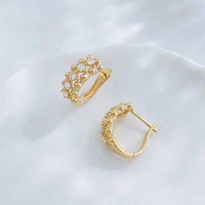 0.4 ctw Celestial Stackable Round-Cut Lab-Grown Diamond Earrings in 18K Yellow Gold