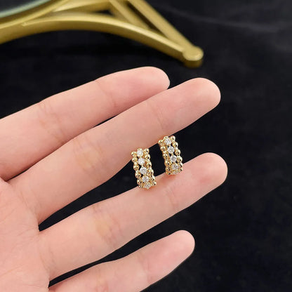 0.4 ctw Celestial Stackable Round-Cut Lab-Grown Diamond Earrings in 18K Yellow Gold
