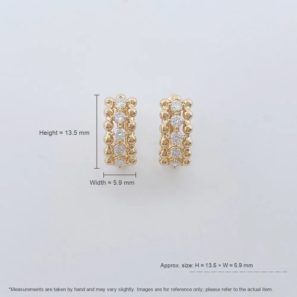 0.4 ctw Celestial Stackable Round-Cut Lab-Grown Diamond Earrings in 18K Yellow Gold