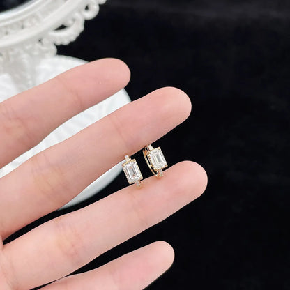 1.09 ctw Celestial Emerald-Cut Lab-Grown Diamond Stud Earrings in 18K Yellow Gold