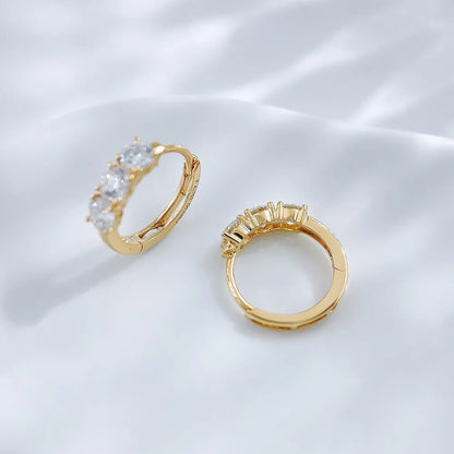 0.7 ctw Round-Cut Lab-Grown Diamond Earrings in 18K Yellow Gold