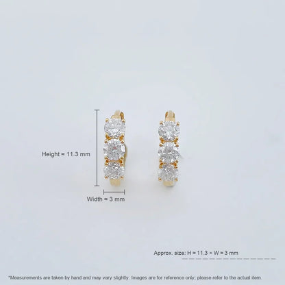 0.7 ctw Round-Cut Lab-Grown Diamond Earrings in 18K Yellow Gold