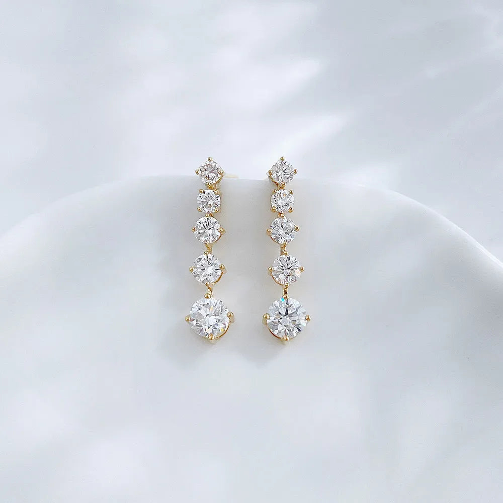 1.36 ctw Celestial Round-Cut Lab-Grown Diamond Stud Earrings in 18K Yellow Gold
