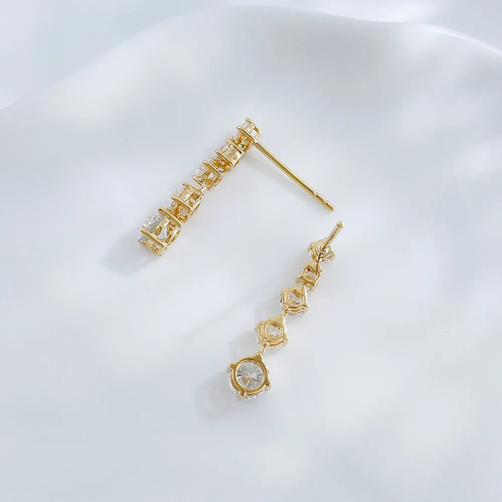 1.36 ctw Celestial Round-Cut Lab-Grown Diamond Stud Earrings in 18K Yellow Gold