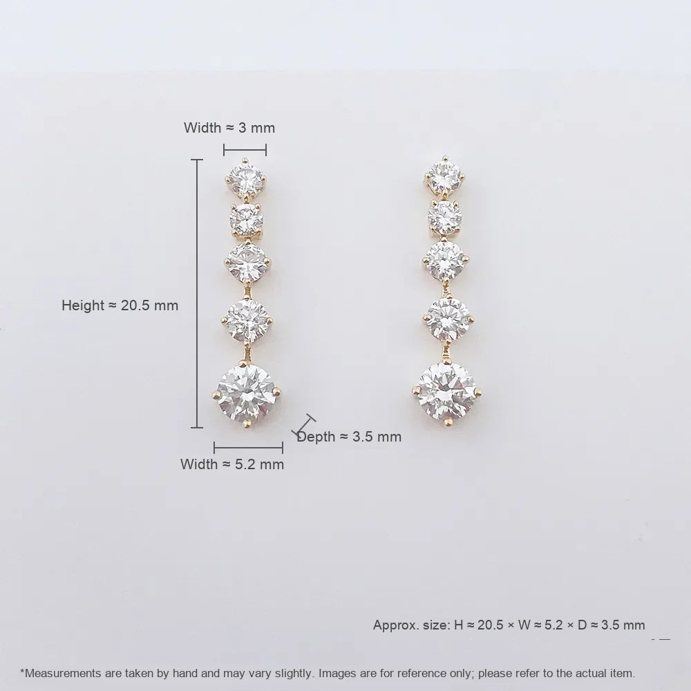 1.36 ctw Celestial Round-Cut Lab-Grown Diamond Stud Earrings in 18K Yellow Gold