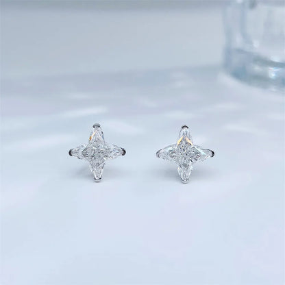 2.53 ctw Celestial Pear-Cut Lab-Grown Diamond Stud Earrings in 18K White Gold