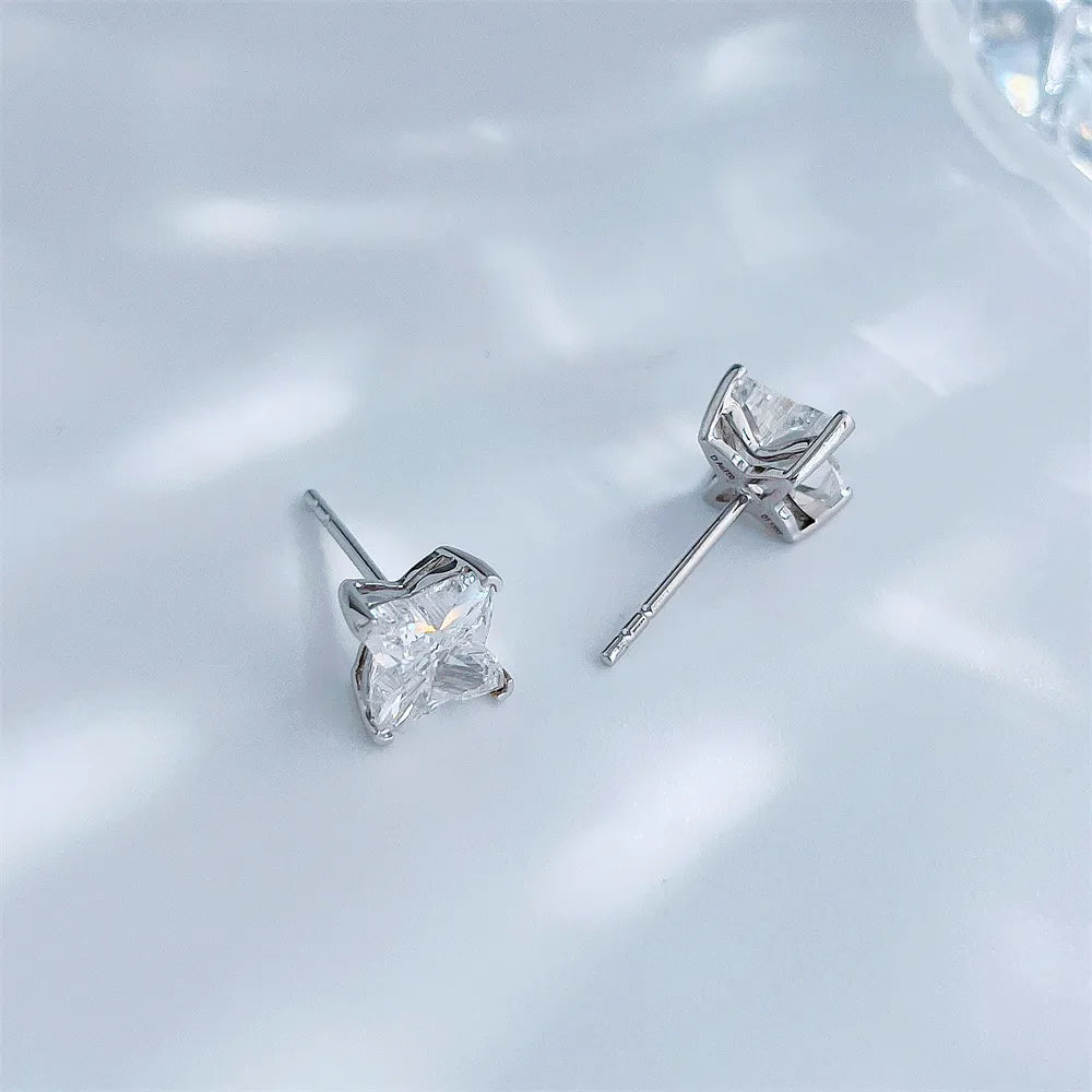 2.53 ctw Celestial Pear-Cut Lab-Grown Diamond Stud Earrings in 18K White Gold