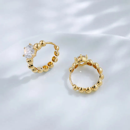 1.03 ctw Minimalist Six-Prong Round-Cut Lab-Grown Diamond Earrings in 18K Yellow Gold