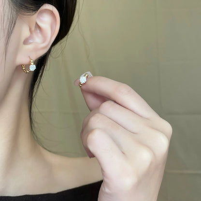 1.03 ctw Minimalist Six-Prong Round-Cut Lab-Grown Diamond Earrings in 18K Yellow Gold
