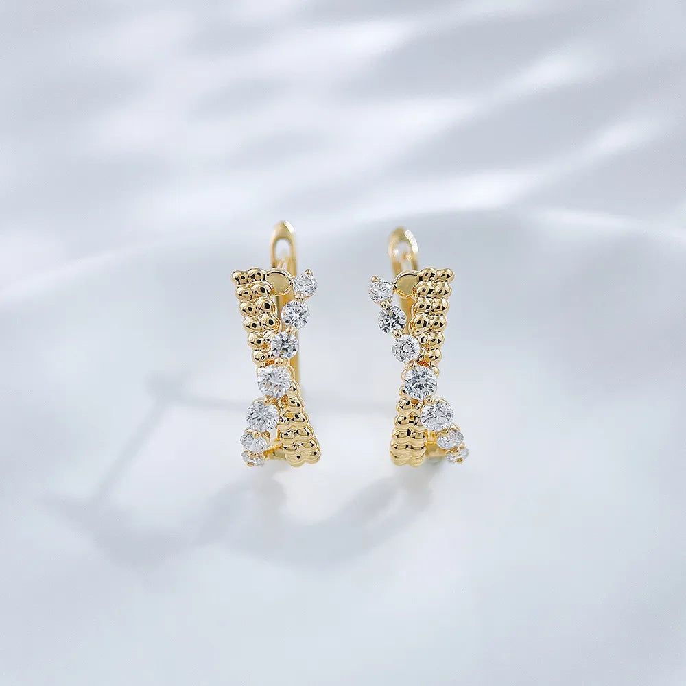 0.36 ctw Celestial Round-Cut Lab-Grown Diamond Earrings in 18K Yellow Gold