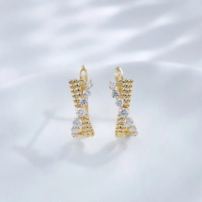 0.36 ctw Celestial Round-Cut Lab-Grown Diamond Earrings in 18K Yellow Gold