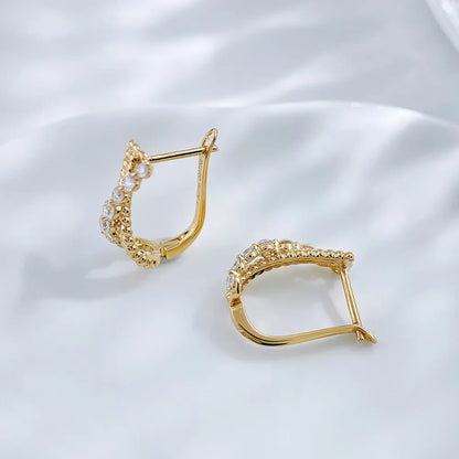 0.36 ctw Celestial Round-Cut Lab-Grown Diamond Earrings in 18K Yellow Gold