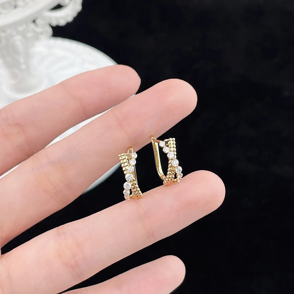 0.36 ctw Celestial Round-Cut Lab-Grown Diamond Earrings in 18K Yellow Gold