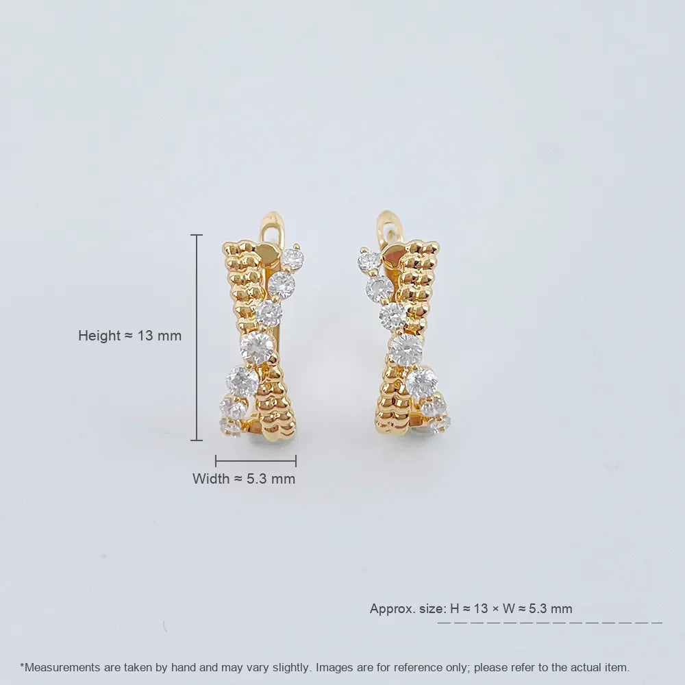 0.36 ctw Celestial Round-Cut Lab-Grown Diamond Earrings in 18K Yellow Gold