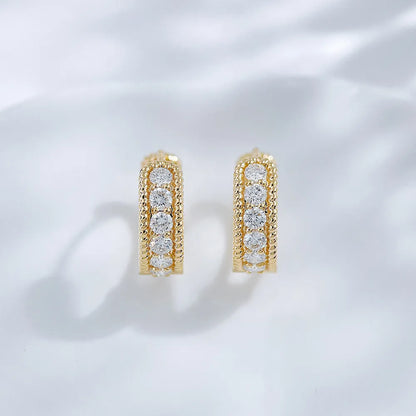 0.62 ctw Celestial Round-Cut Lab-Grown Diamond Earrings in 18K Yellow Gold