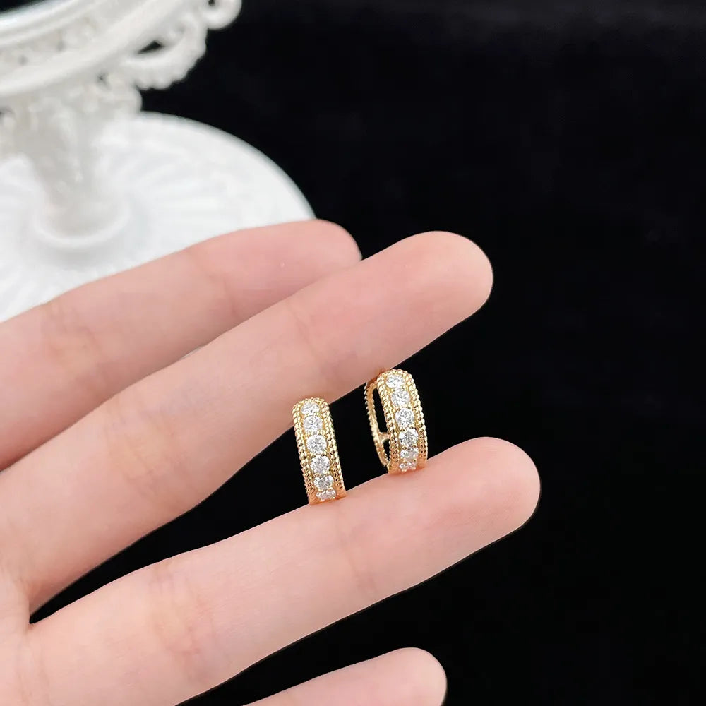 0.62 ctw Celestial Round-Cut Lab-Grown Diamond Earrings in 18K Yellow Gold