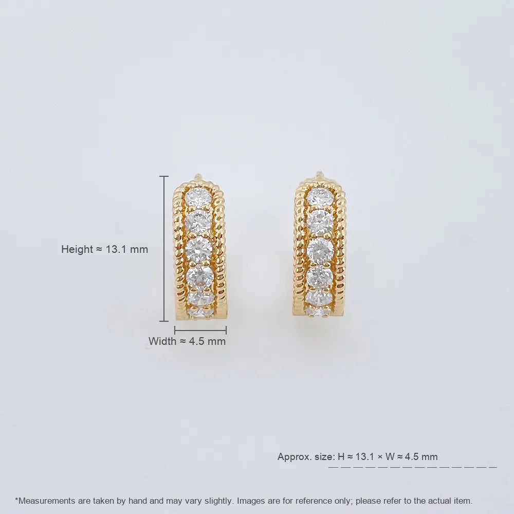 0.62 ctw Celestial Round-Cut Lab-Grown Diamond Earrings in 18K Yellow Gold