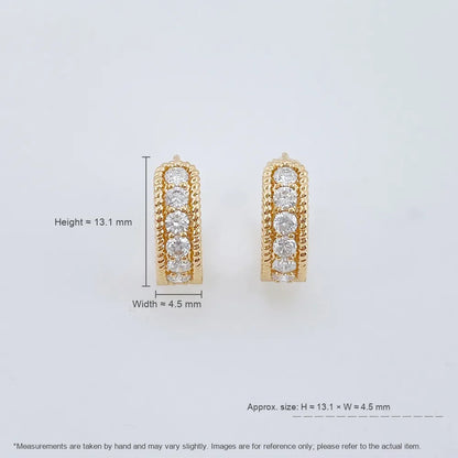 0.62 ctw Celestial Round-Cut Lab-Grown Diamond Earrings in 18K Yellow Gold