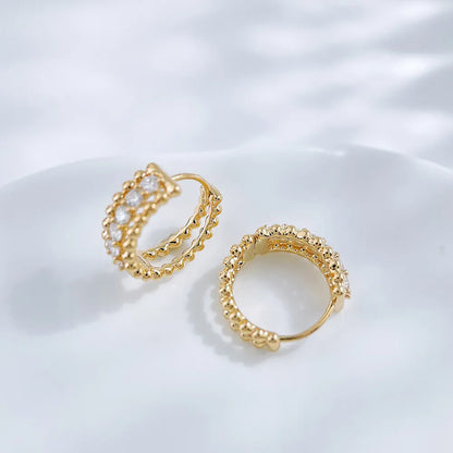 0.42 ctw Celestial Round-Cut Lab-Grown Diamond Earrings in 18K Yellow Gold