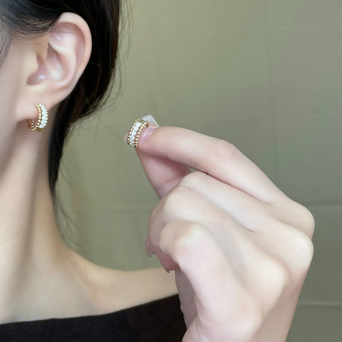0.42 ctw Celestial Round-Cut Lab-Grown Diamond Earrings in 18K Yellow Gold