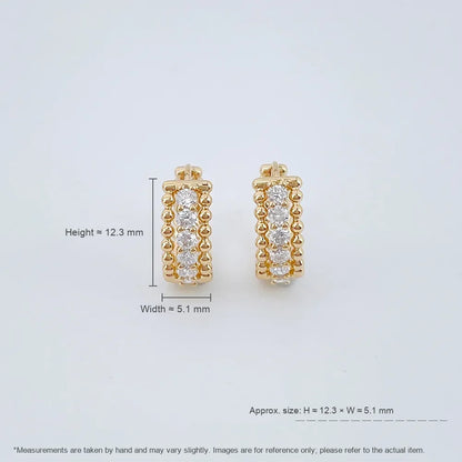 0.42 ctw Celestial Round-Cut Lab-Grown Diamond Earrings in 18K Yellow Gold