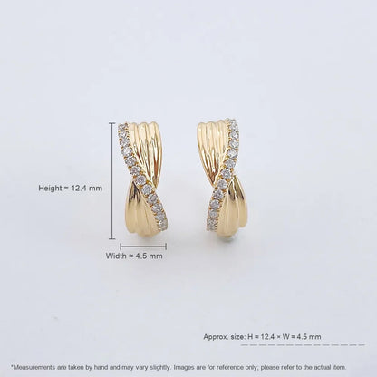 0.15 ctw Round-Cut Lab-Grown Diamond Earrings in 18K Yellow Gold