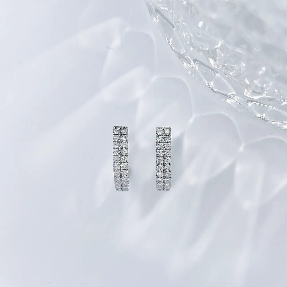 0.38 ctw Celestial Round-Cut Lab-Grown Diamond Earrings in 18K White Gold