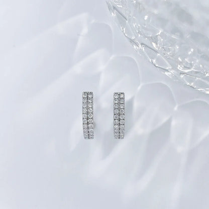 0.38 ctw Celestial Round-Cut Lab-Grown Diamond Earrings in 18K White Gold