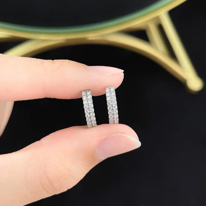 0.38 ctw Celestial Round-Cut Lab-Grown Diamond Earrings in 18K White Gold