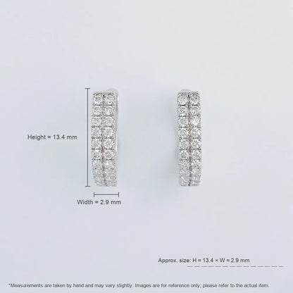 0.38 ctw Celestial Round-Cut Lab-Grown Diamond Earrings in 18K White Gold