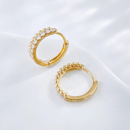 0.44 ctw Celestial Round-Cut Lab-Grown Diamond Earrings in 18K Yellow Gold
