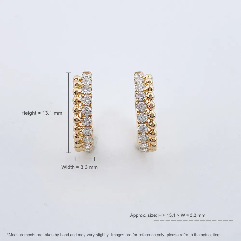 0.44 ctw Celestial Round-Cut Lab-Grown Diamond Earrings in 18K Yellow Gold