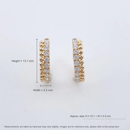 0.44 ctw Celestial Round-Cut Lab-Grown Diamond Earrings in 18K Yellow Gold