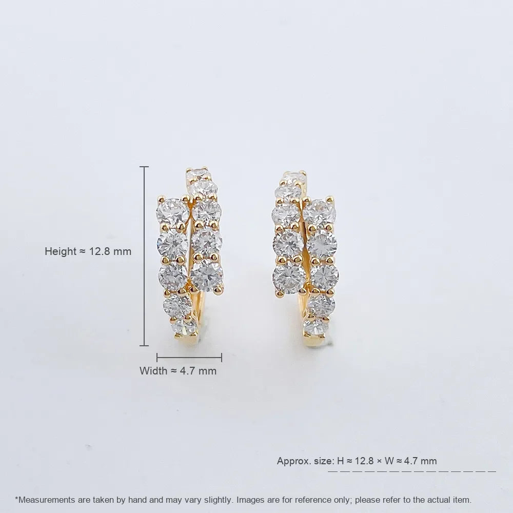 0.83 ctw Round-Cut Lab-Grown Diamond Earrings in 18K Yellow Gold