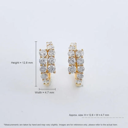 0.83 ctw Round-Cut Lab-Grown Diamond Earrings in 18K Yellow Gold