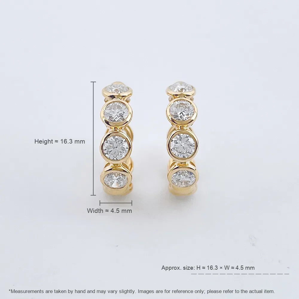 2.27 ctw Celestial Round-Cut Lab-Grown Diamond Earrings in 18K Yellow Gold