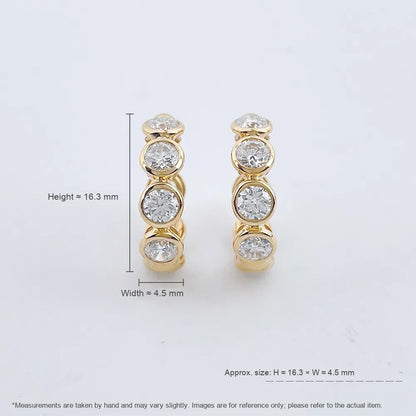 2.27 ctw Celestial Round-Cut Lab-Grown Diamond Earrings in 18K Yellow Gold