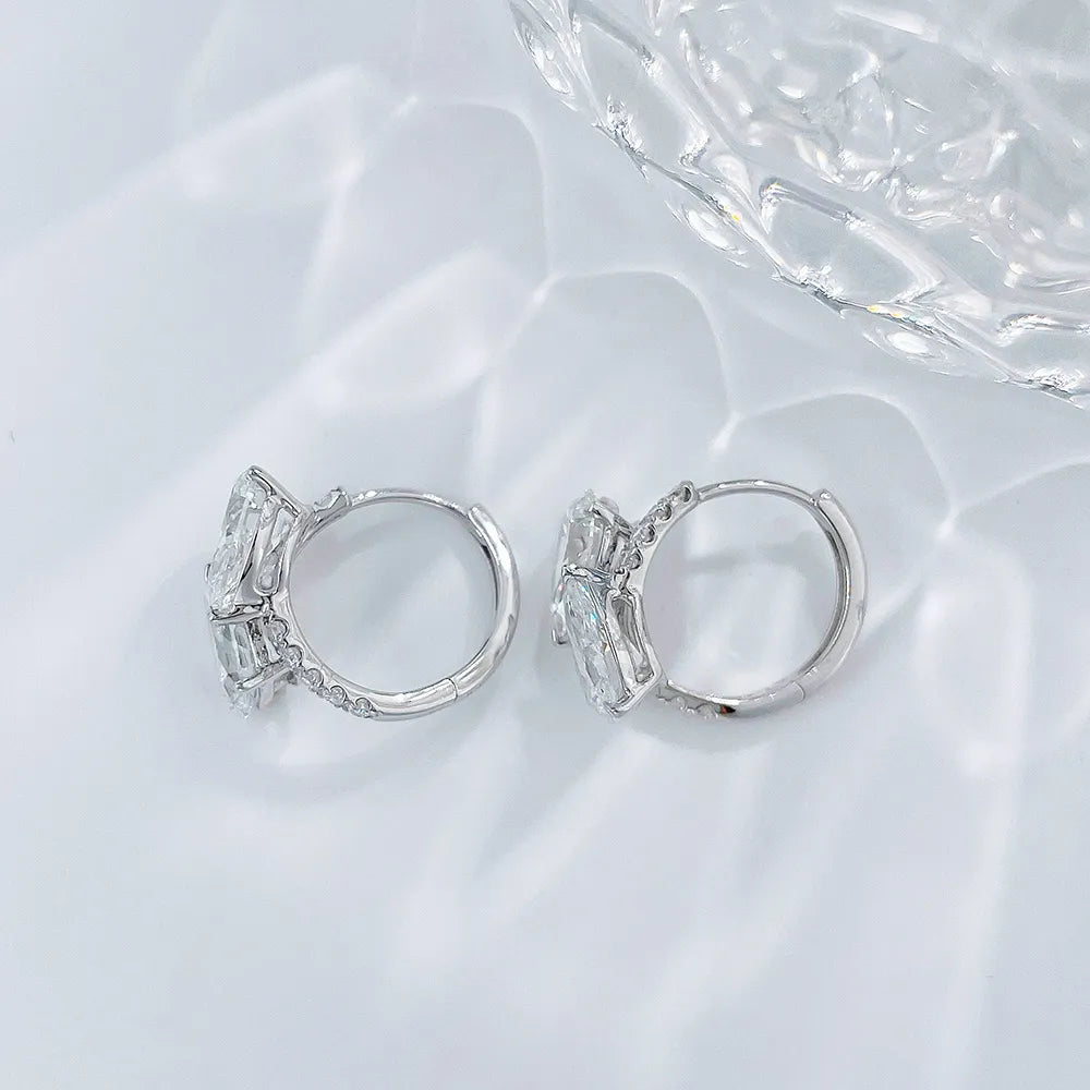3.03 ctw Celestial Six-Prong Pear-Cut Lab-Grown Diamond Drop Earrings in 18K White Gold