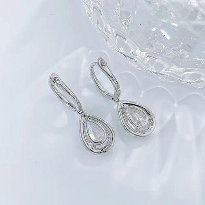2.08 ctw Celestial Pear-Cut Lab-Grown Diamond Drop Earrings in 18K White Gold