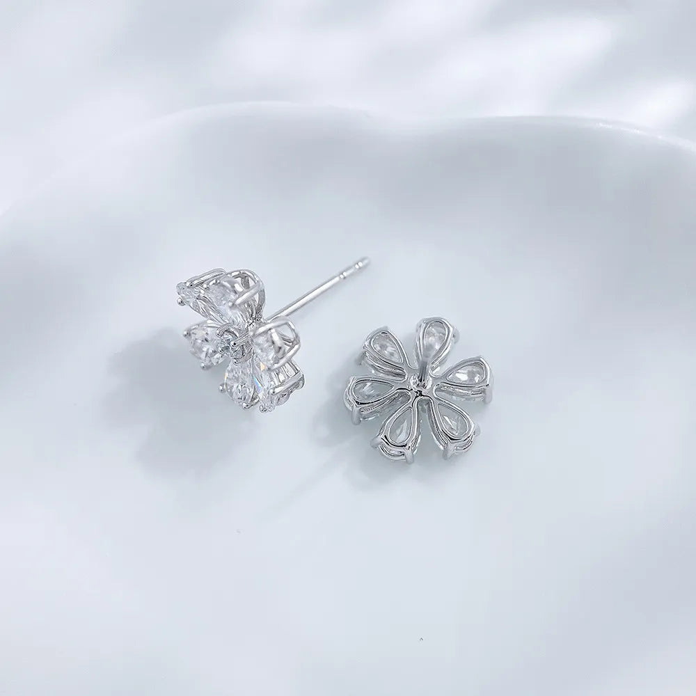 2.05 ctw Floral Mixed-Cut Lab-Grown Diamond Earrings in PT950 Platinum
