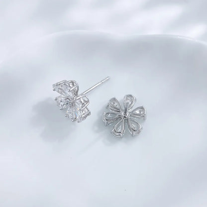 2.05 ctw Floral Mixed-Cut Lab-Grown Diamond Earrings in PT950 Platinum