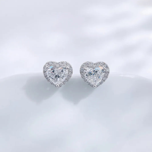 1.02 ctw Celestial Three-Prong Heart-Cut Lab-Grown Diamond Earrings in PT950 Platinum