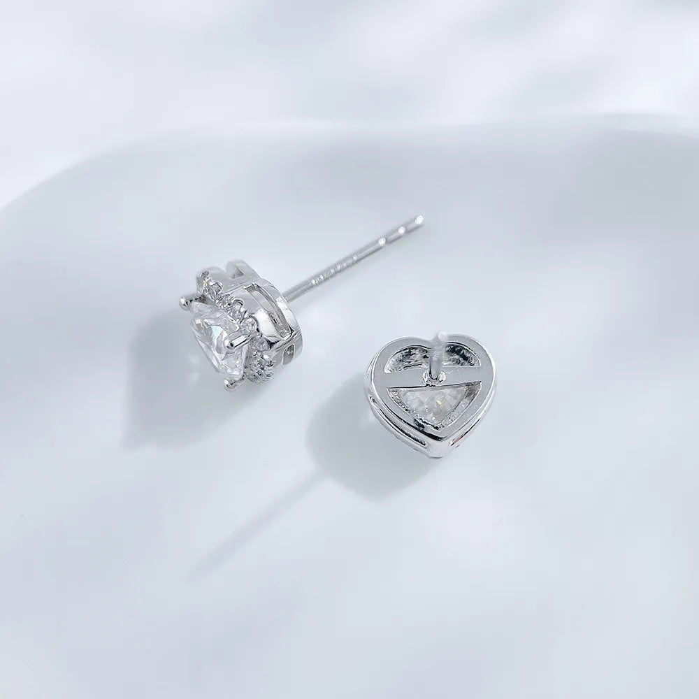1.02 ctw Celestial Three-Prong Heart-Cut Lab-Grown Diamond Earrings in PT950 Platinum