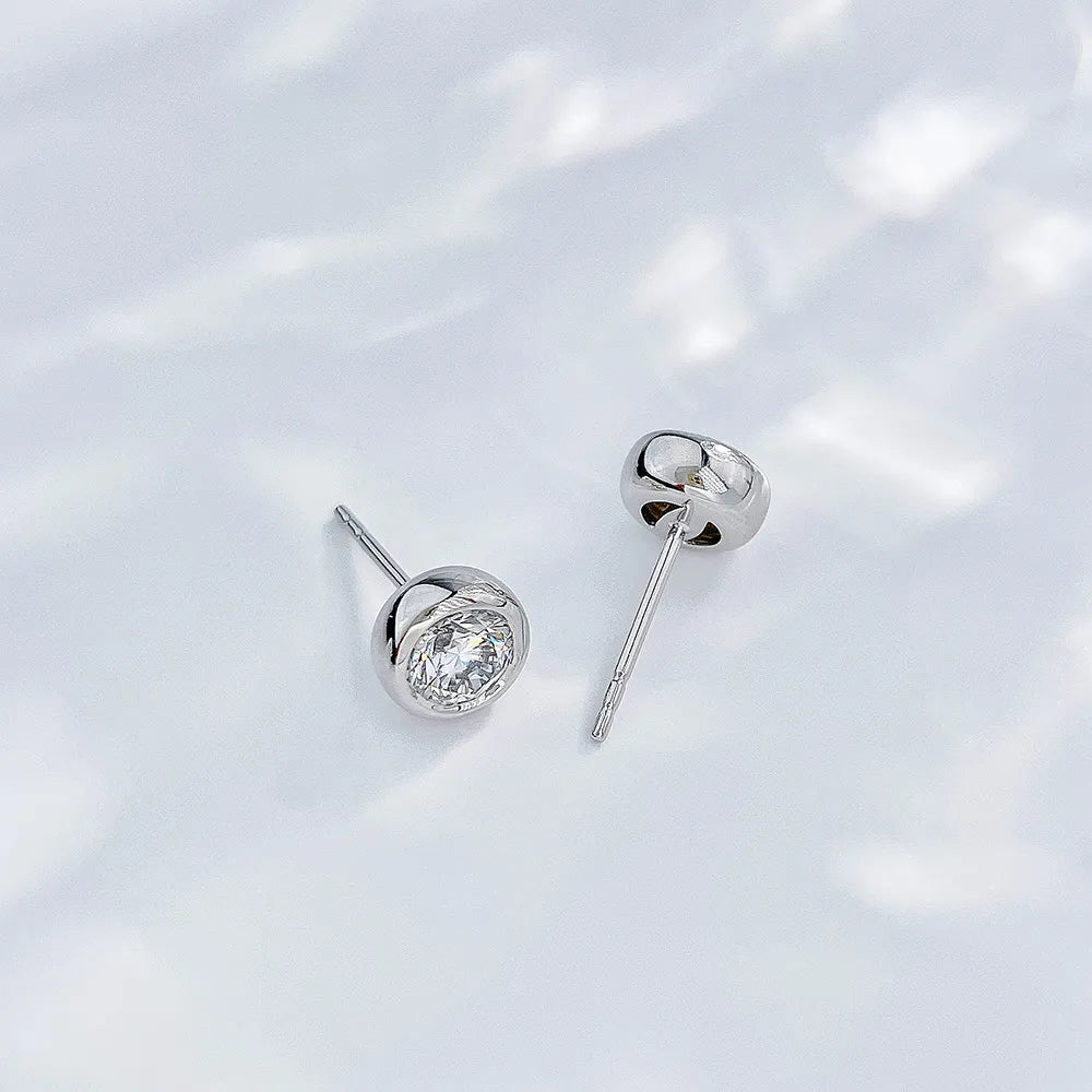 1.03 ctw Celestial Round-Cut Lab-Grown Diamond Earrings in 18K White Gold