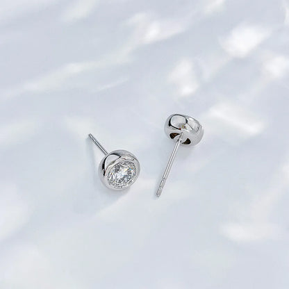 1.03 ctw Celestial Round-Cut Lab-Grown Diamond Earrings in 18K White Gold
