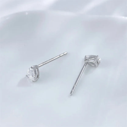 0.31 ctw Minimalist Three-Prong Pear-Cut Lab-Grown Diamond Drop Earrings in 18K White Gold