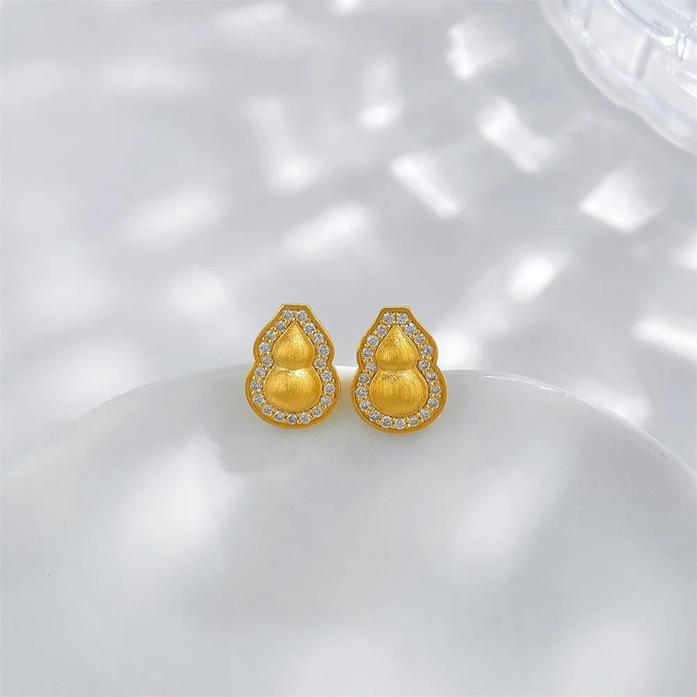 0.21 ctw Pavé Round-Cut Lab-Grown Diamond Earrings in 925 Sterling Silver