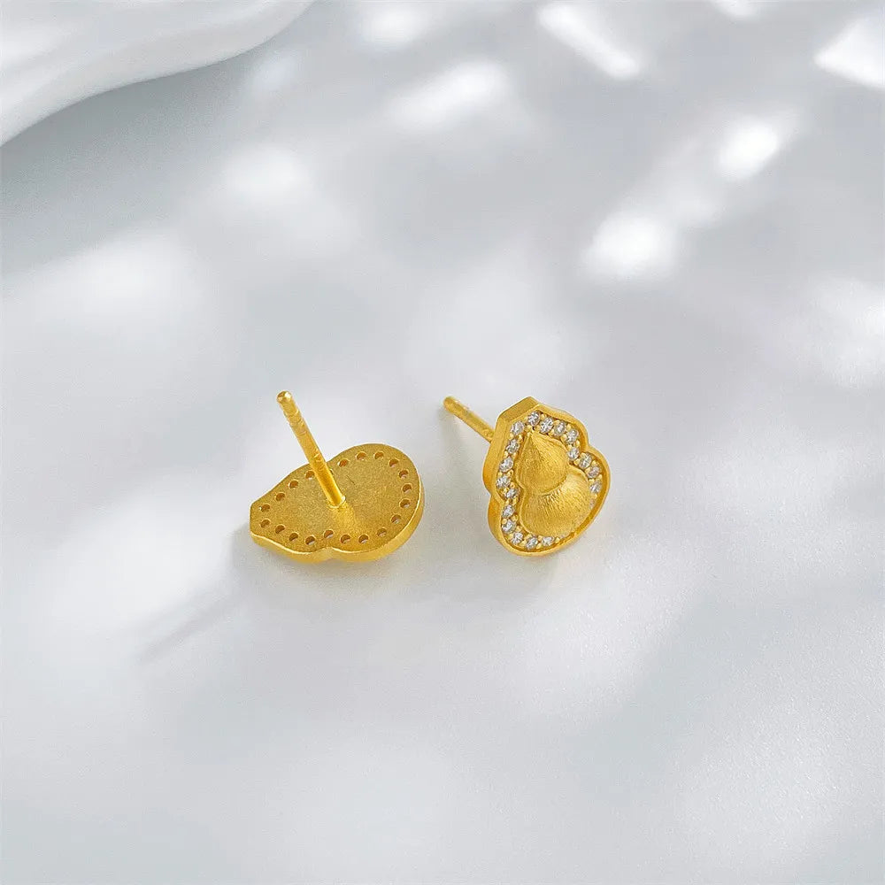 0.21 ctw Pavé Round-Cut Lab-Grown Diamond Earrings in 925 Sterling Silver