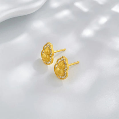 0.21 ctw Pavé Round-Cut Lab-Grown Diamond Earrings in 925 Sterling Silver